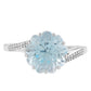 Anillo de Plata con Topacio Azul Cielo y Zircón natural