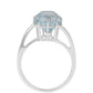 Anillo de Plata con Topacio Azul Cielo y Zircón natural