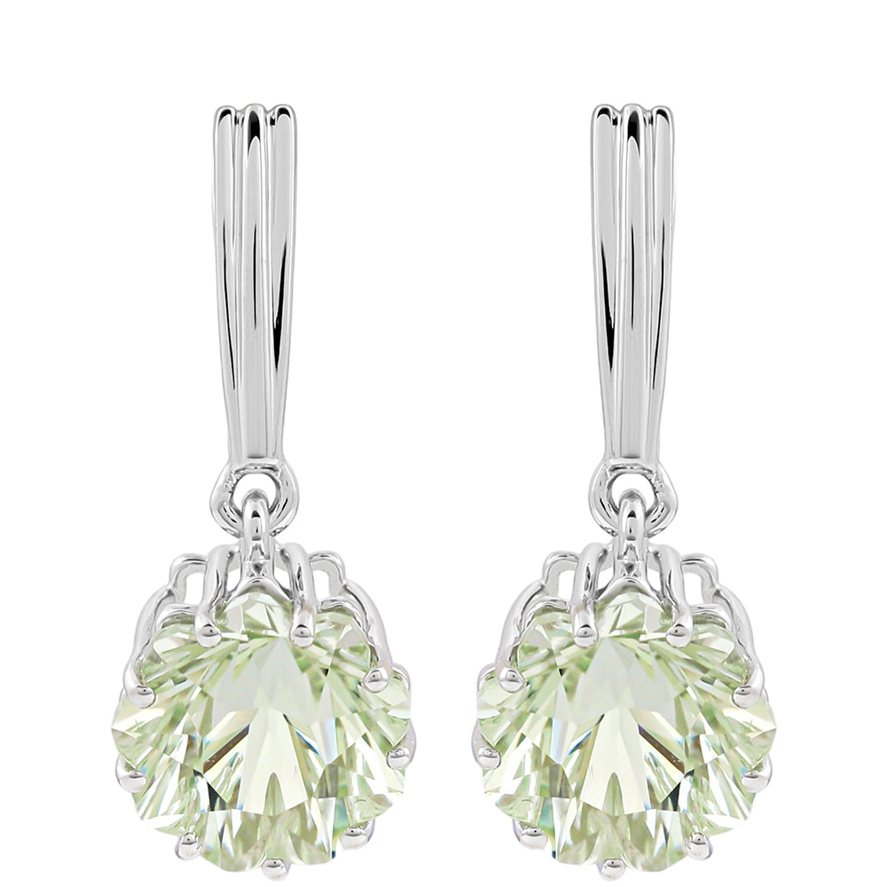 Pendientes de Plata con Amatista Verde 1 