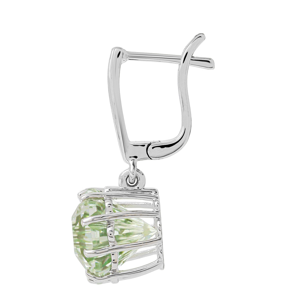 Pendientes de Plata con Amatista Verde