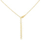 Collar de Plata Bañada en Oro con Turquesa Bella Durmiente y Topacio Blanco