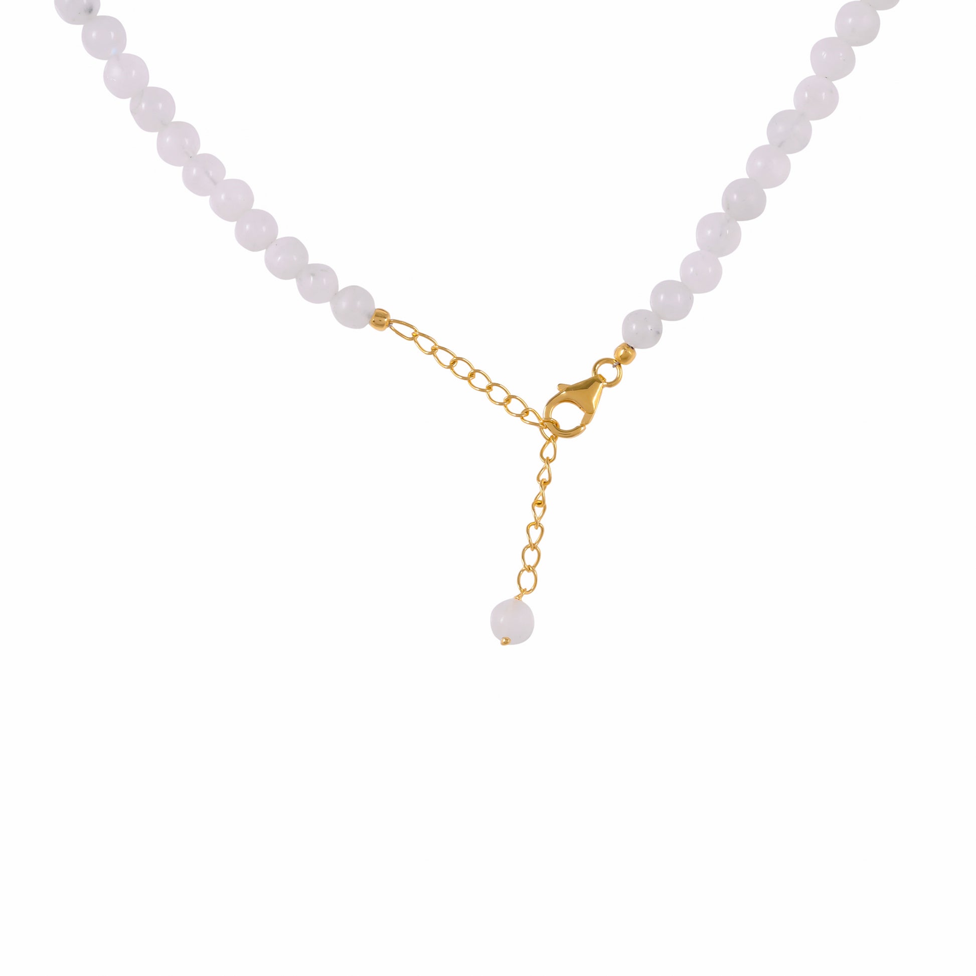 Collar de Plata Bañada en Oro con Piedra Lunar Arco Iris 2 