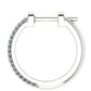 Pendientes de Oro Blanco 14K con Diamante blanco