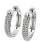 Pendientes de Oro Blanco 14K con Diamante blanco