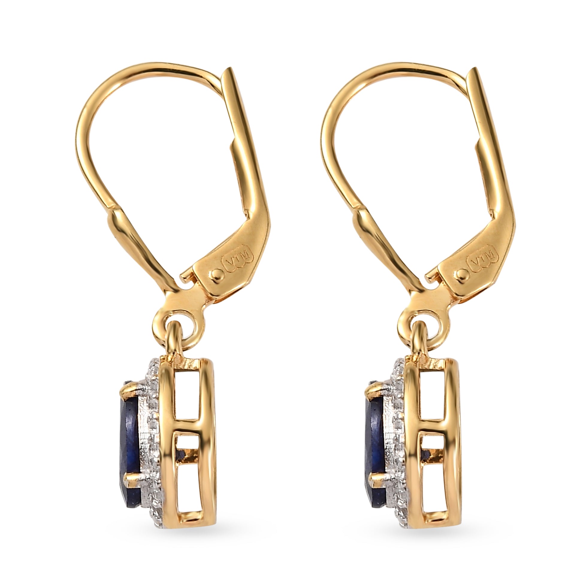 Conjunto de Plata Bañada en Oro con Rubí de Tailandia y Esmeralda de Brasil ( Pendientes ) 8 