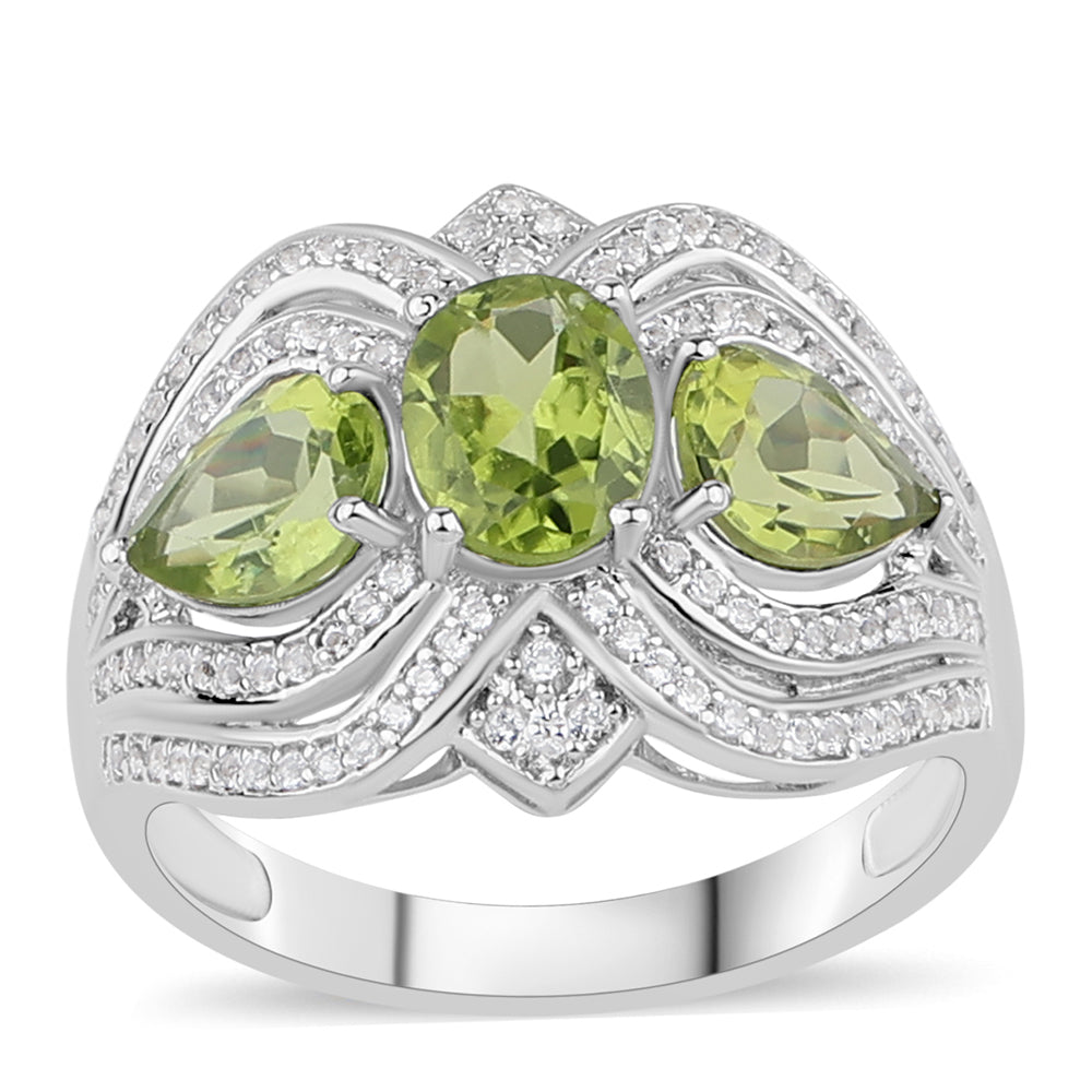 Anillo de Plata con Peridoto