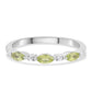 Anillo de Plata con Peridoto y Topacio Blanco