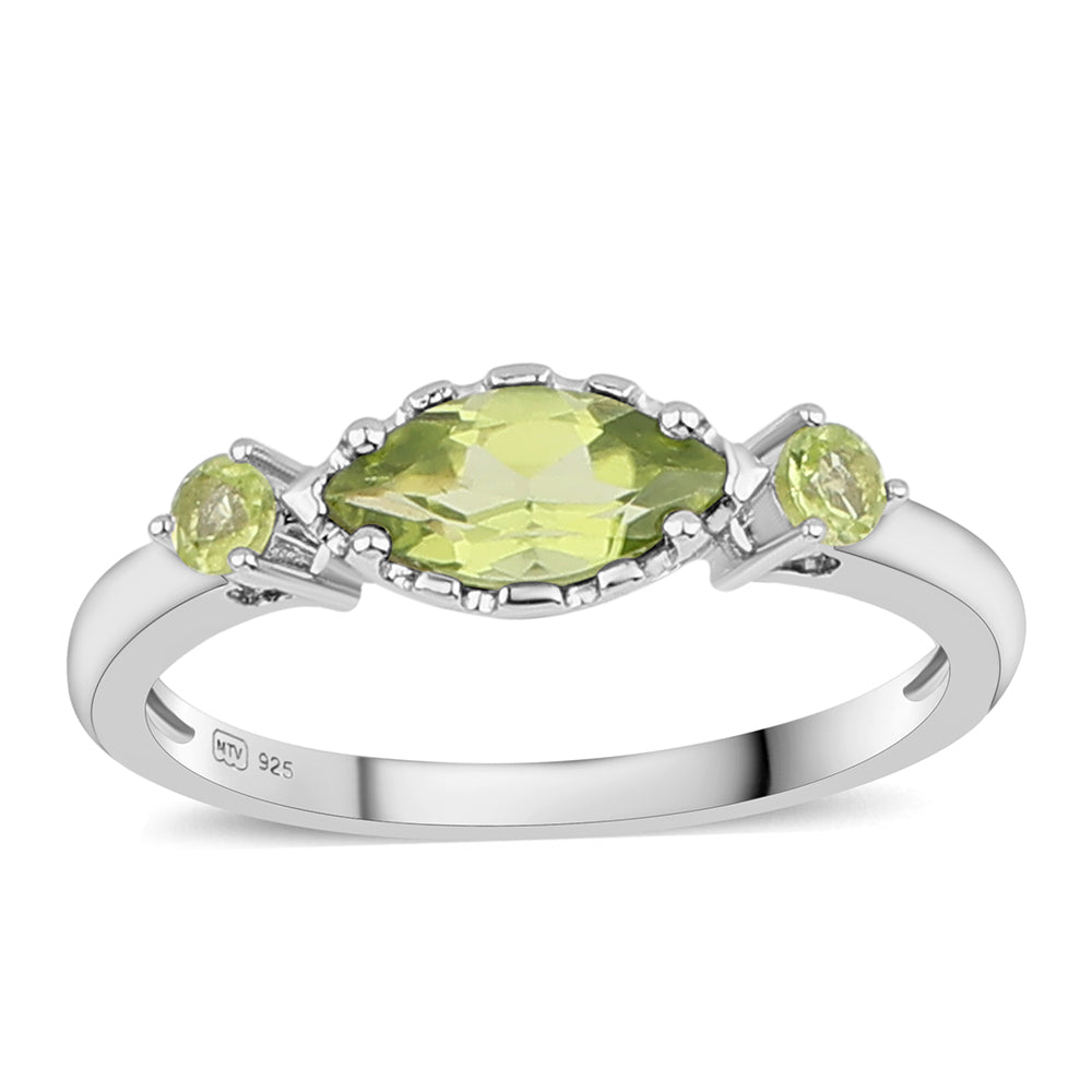 Anillo de Plata con Peridoto