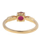 Anillo de Plata Bañada en Oro con Rubí de Mozambique