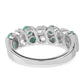 Anillo de Plata con Esmeralda de Brasil y Topacio Blanco