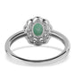 Anillo de Plata con Esmeralda de Brasil y Topacio Blanco
