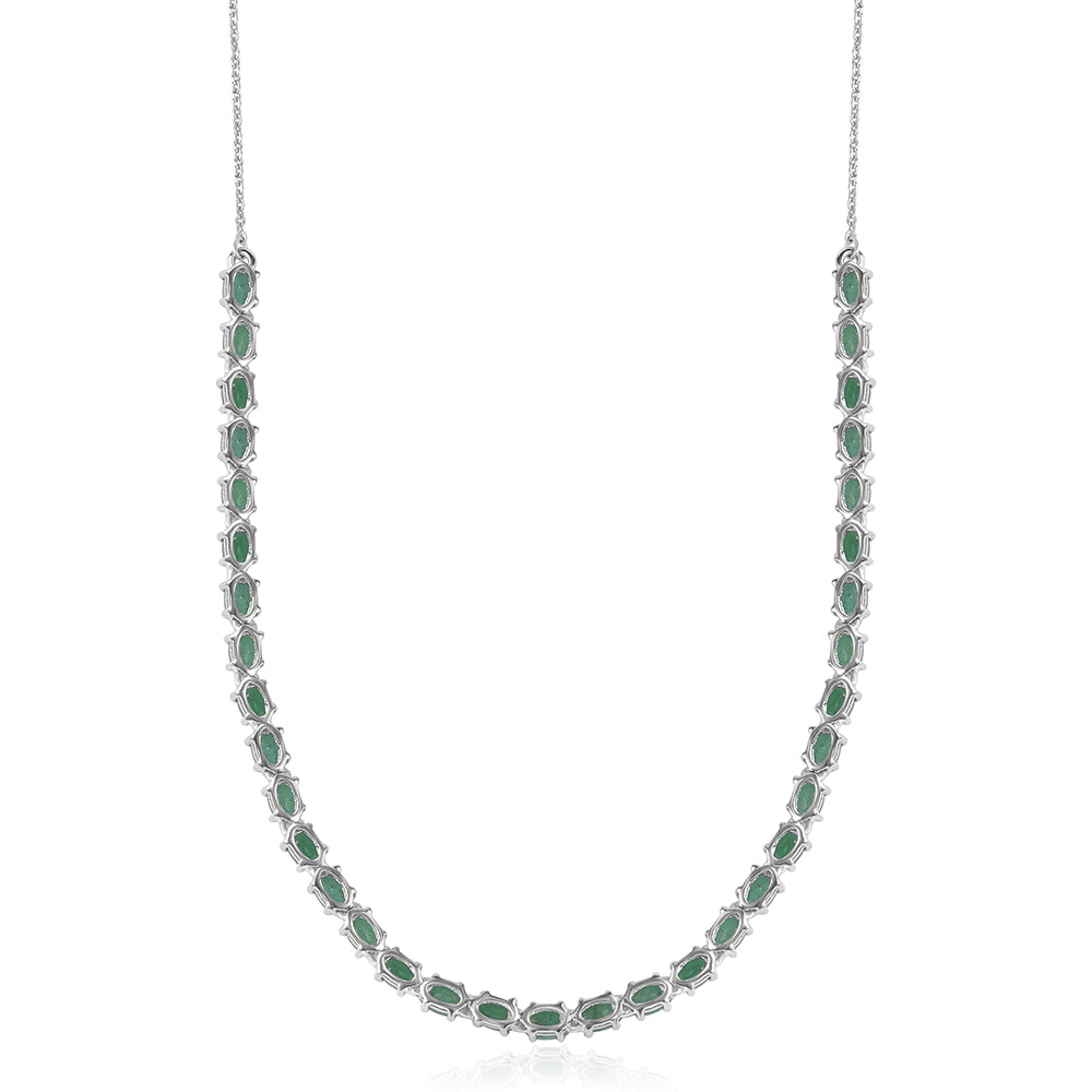 Collar de Plata con Esmeralda de Brasil 2 