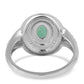 Anillo de Plata con Esmeralda de Brasil y Topacio Blanco