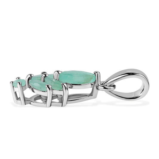 Colgante de Plata con Esmeralda de Brasil