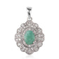 Colgante de Plata con Esmeralda de Brasil y Topacio Blanco
