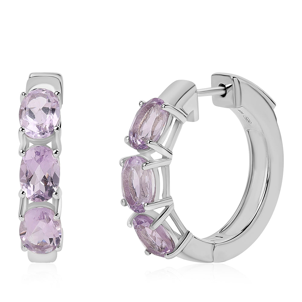 Pendientes de Plata con Amatista Rosa de Francia 1 