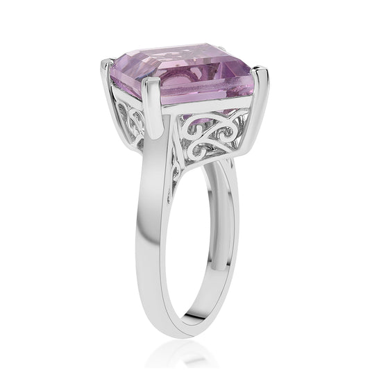 Anillo de Plata con Amatista Rosa de Francia