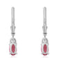 Pendientes de Plata con Rubelita de Cruzeiro