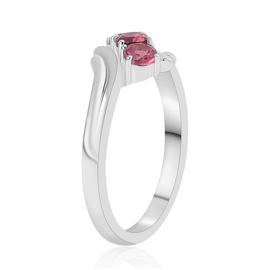 Anillo de Plata con Rubelita de Cruzeiro