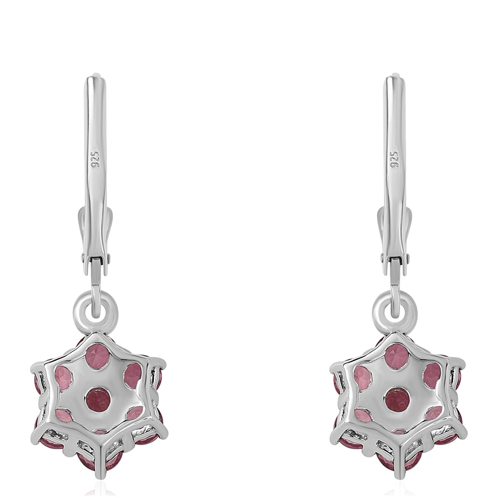 Pendientes de Plata con Rubelita de Cruzeiro 3 