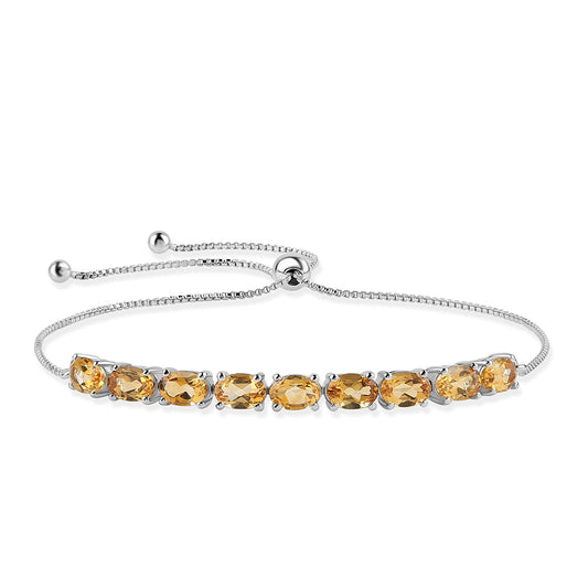 Pulsera de Plata con Citrino