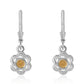 Pendientes de Plata con Citrino