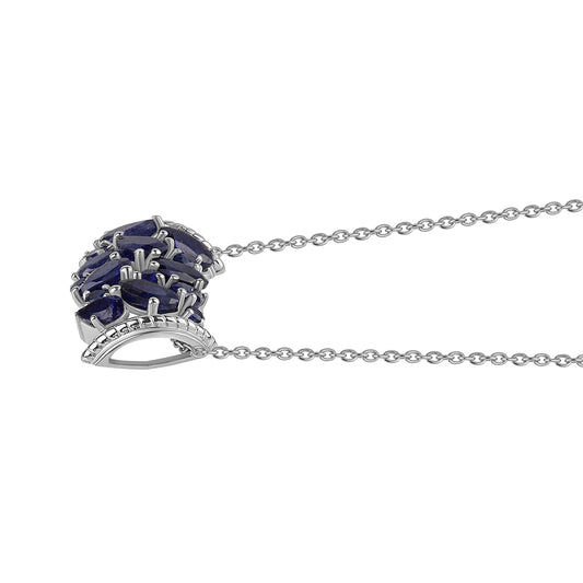 Collar de Plata con Zafiro Azul Australiano