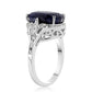 Anillo de Plata con Zafiro Azul Australiano y Topacio Blanco