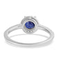 Anillo de Plata con Zafiro Azul Australiano y Topacio Blanco