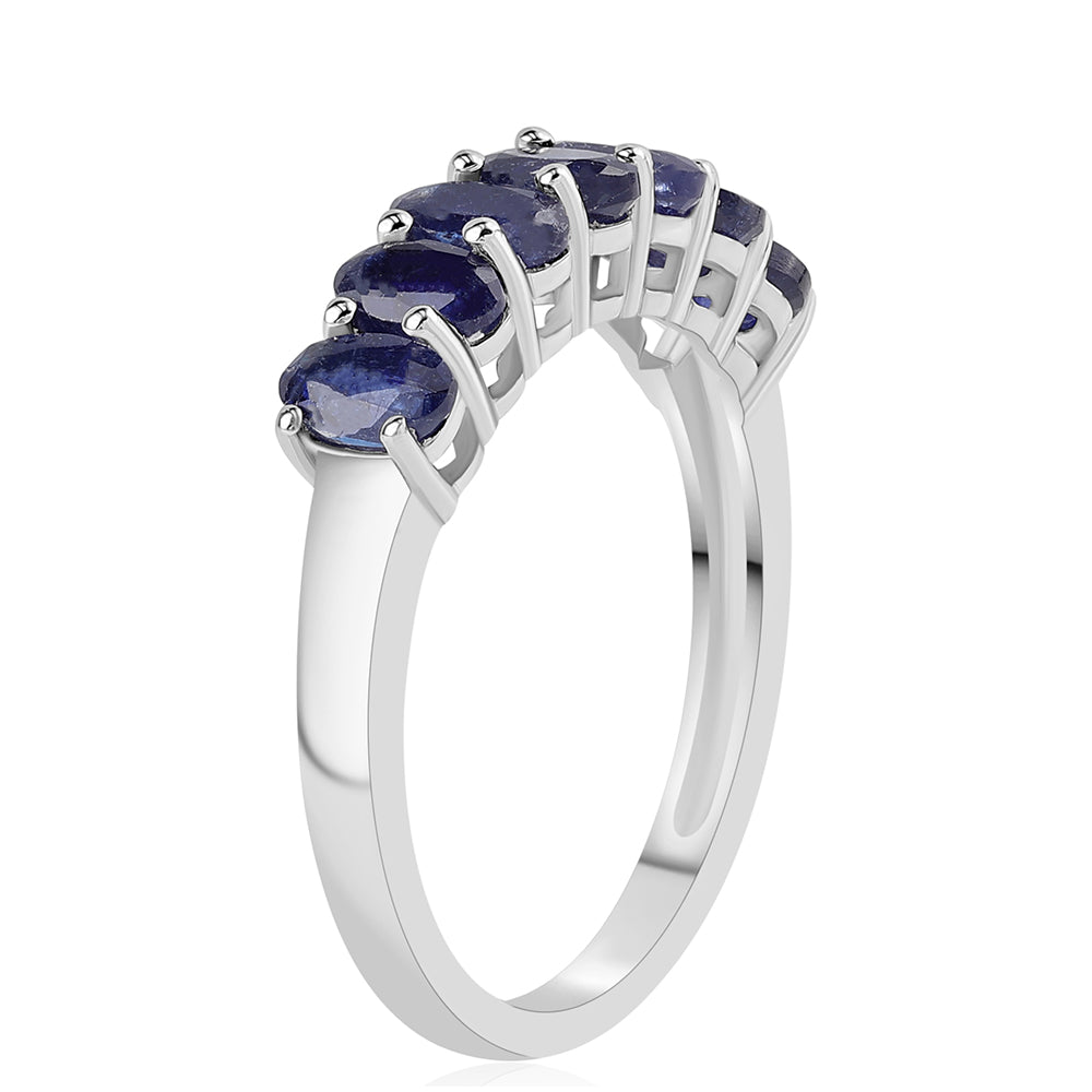 Anillo de Plata con Zafiro Azul Australiano 2 