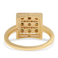 Anillo de Plata Bañada en Oro con Diamante Verde