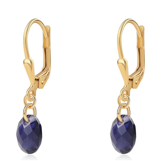 Pendientes de Plata Bañada en Oro con Lolita