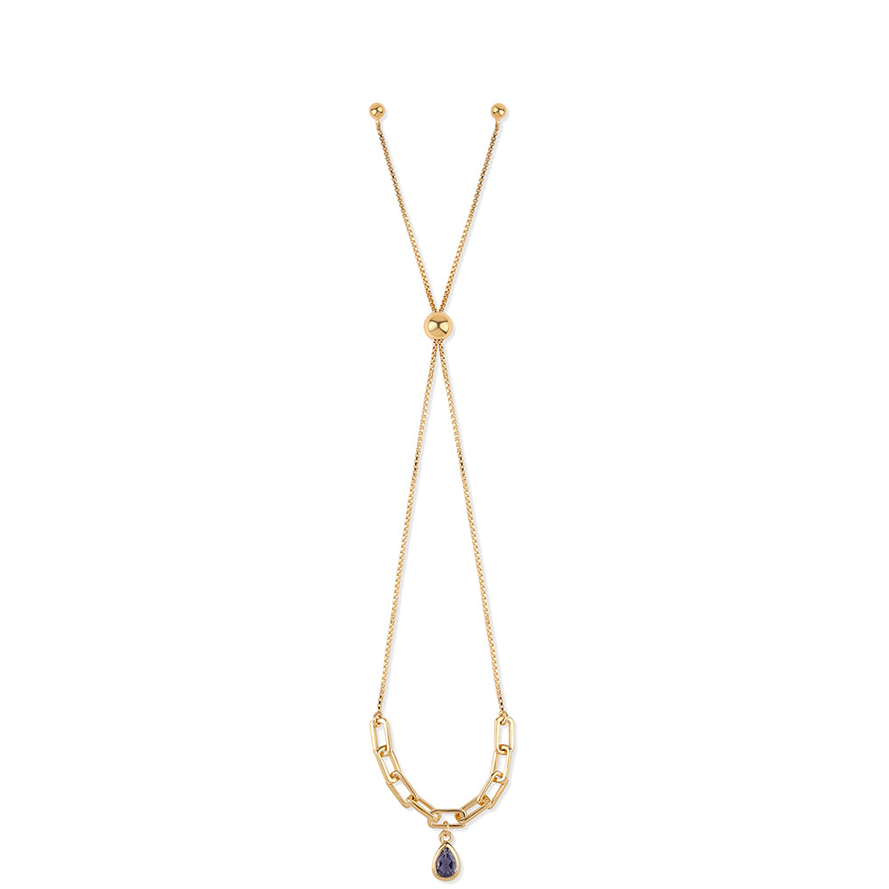 Pulsera de Plata Bañada en Oro con Lolita