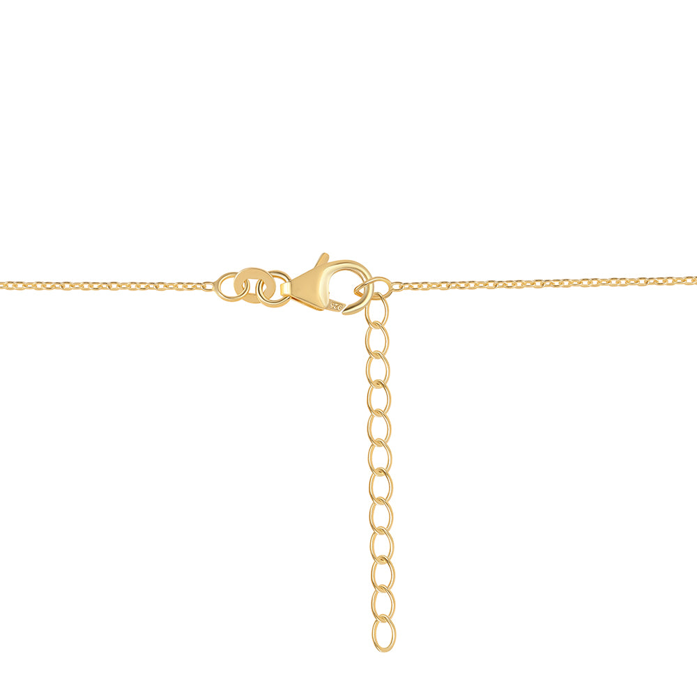 Collar de Plata Bañada en Oro con Granate rojo y Peridoto