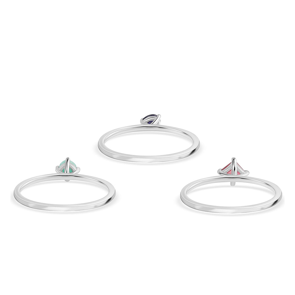 Conjunto de Plata con Rubí de Tailandia y Esmeralda de Brasil ( Anillo )