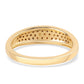 Anillo de Plata Bañada en Oro con Diamante Rojo