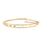 Pulsera de Plata Bañada en Oro con Diamante Rojo y Diamante blanco