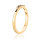 Anillo de Plata Bañada en Oro con Diamante Rojo