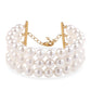 Pulsera de Plata Bañada en Oro con Perla blanca de agua dulce