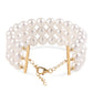 Pulsera de Plata Bañada en Oro con Perla blanca de agua dulce