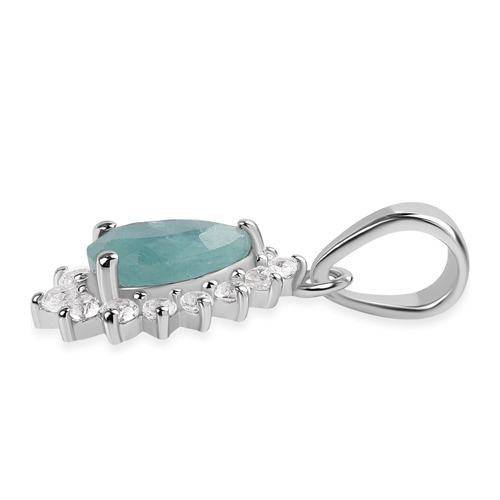Colgante de Plata con Grandidierita y Topacio Blanco