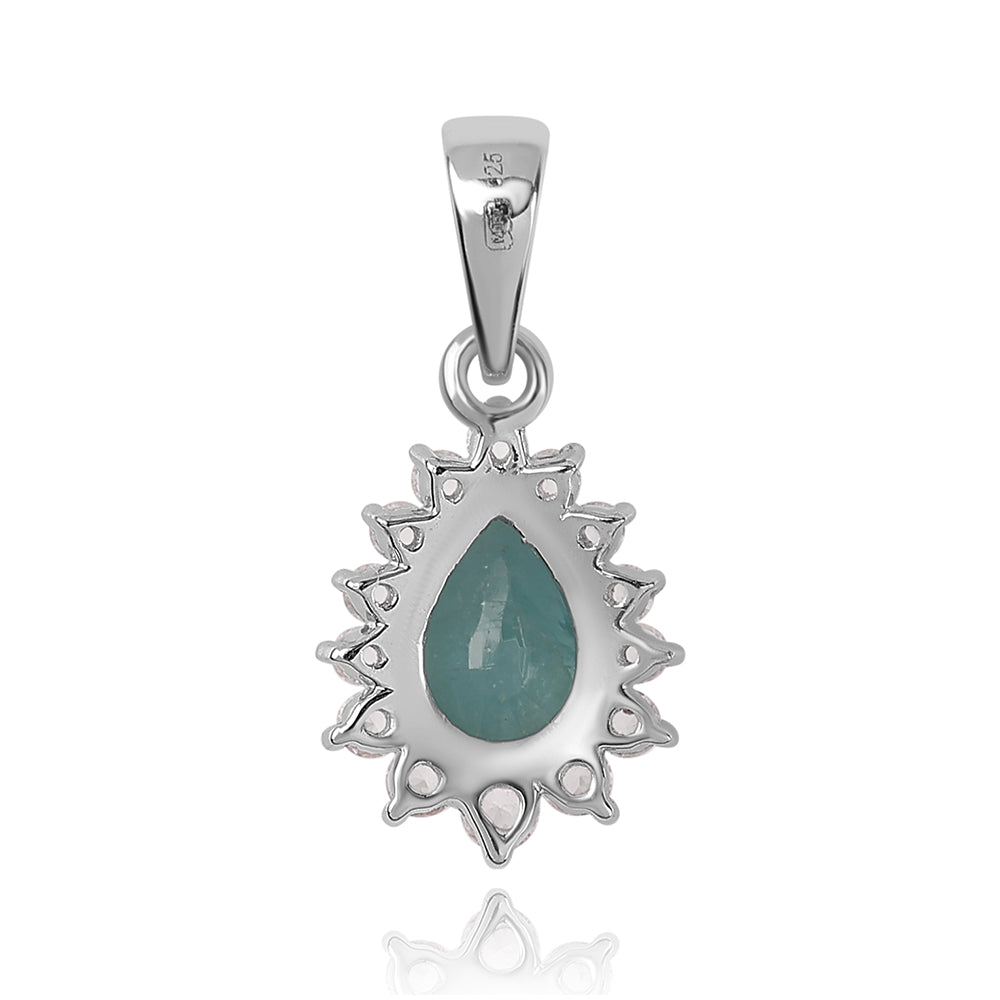 Colgante de Plata con Grandidierita y Topacio Blanco 3 
