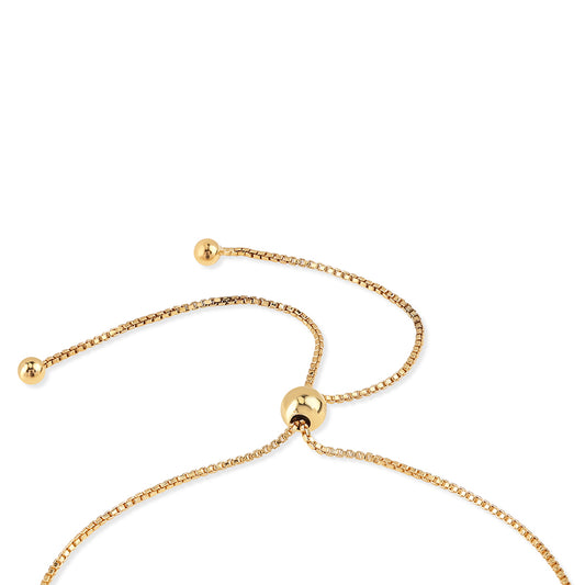 Pulsera de Plata Bañada en Oro con Piedra Lunar Arco Iris