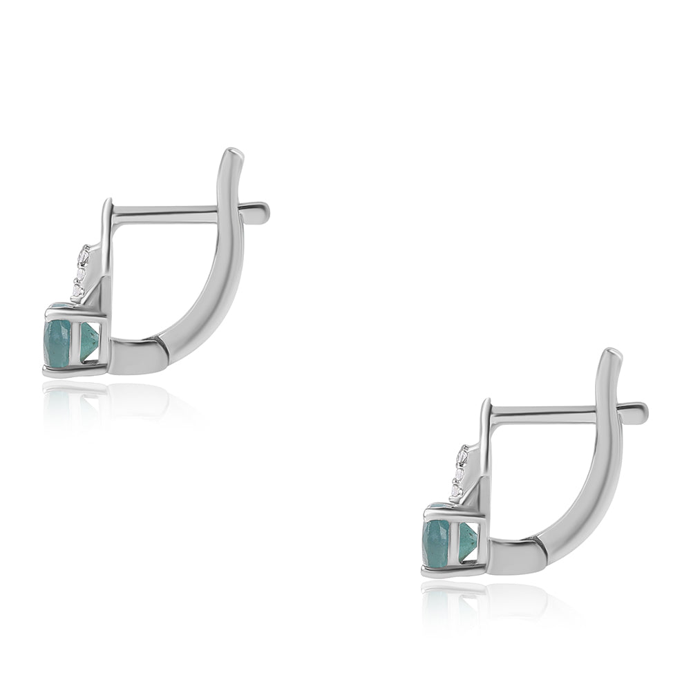 Pendientes de Plata con Grandidierita y Topacio Blanco 2 