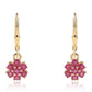Pendientes de Plata Bañada en Oro con Rubí de Mozambique