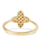 Anillo de Plata Bañada en Oro con Diamante Azul