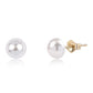 Pendientes de Oro 9K con Perla blanca de agua dulce