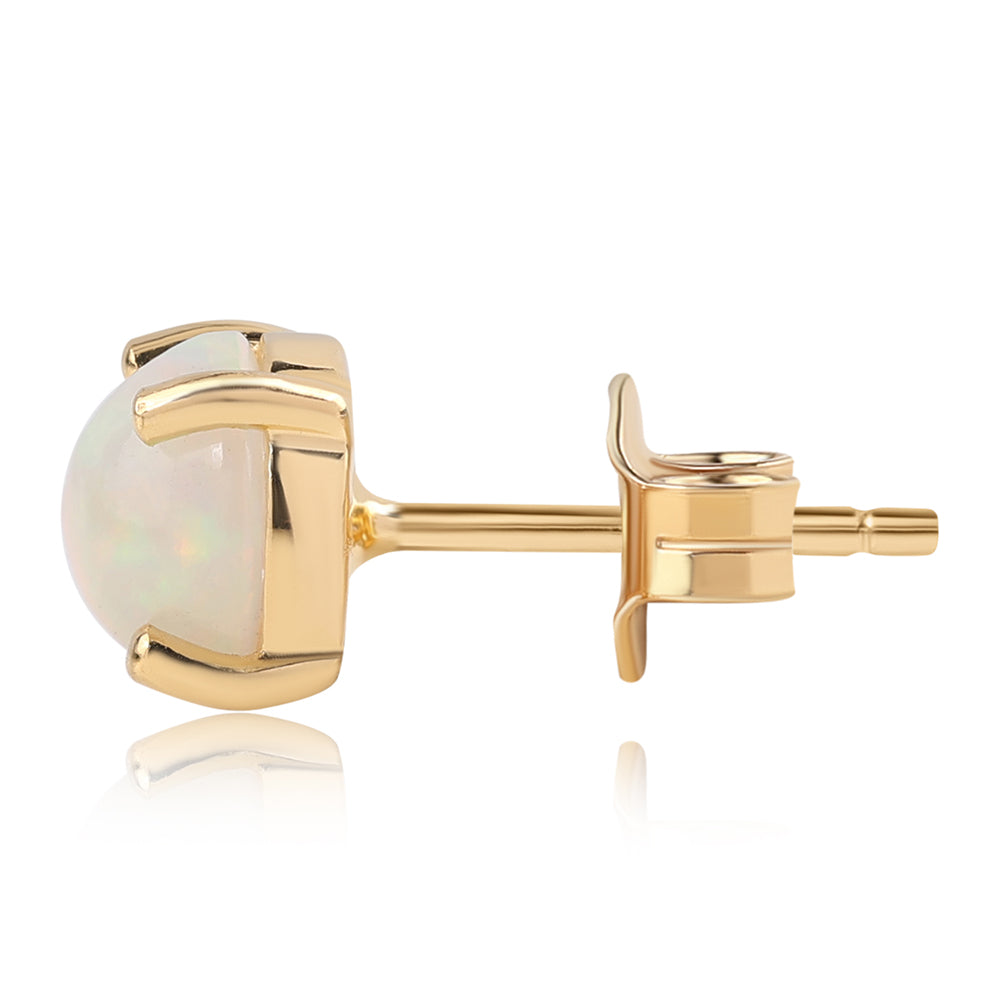 Pendientes de Plata Bañada en Oro con Ópalo Etíope de Lega Dembi 2 