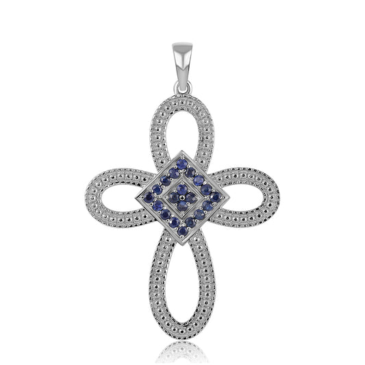 Colgante de Plata con Zafiro Azul Australiano