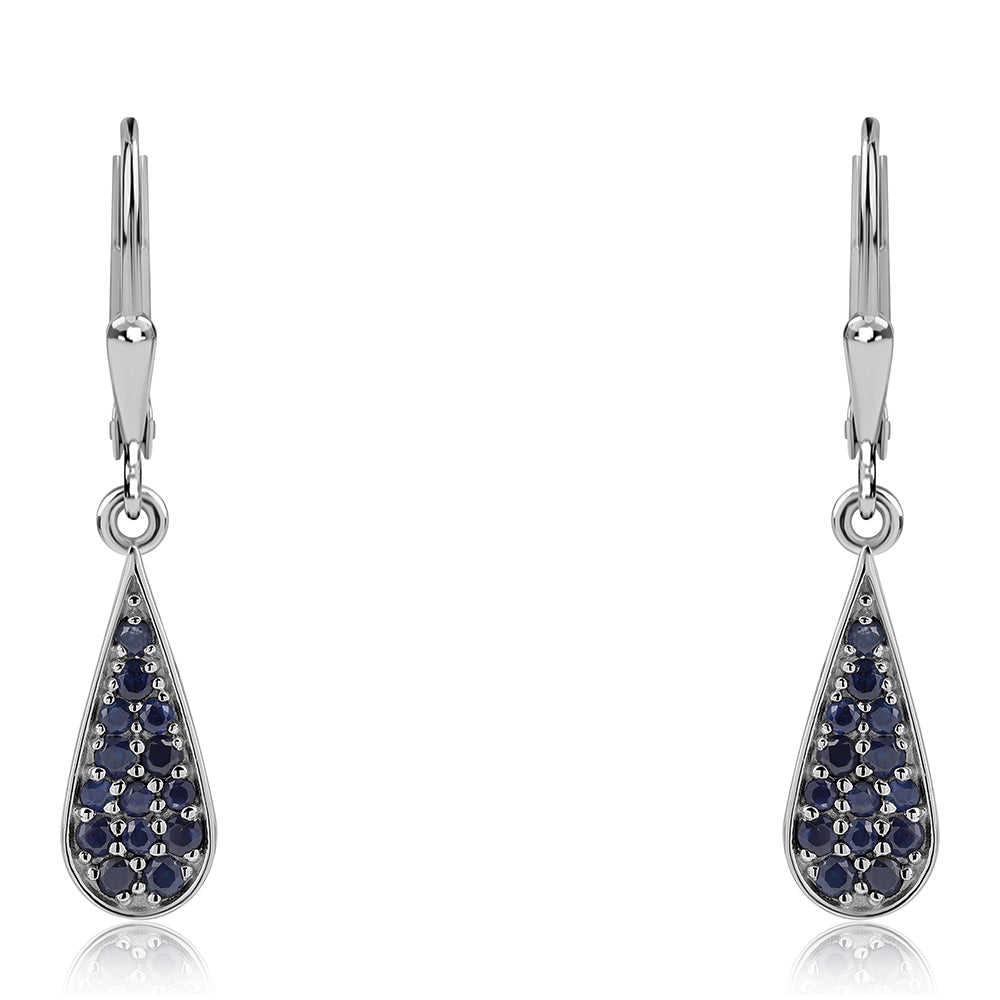 Pendientes de Plata con Zafiro Azul Australiano 1 
